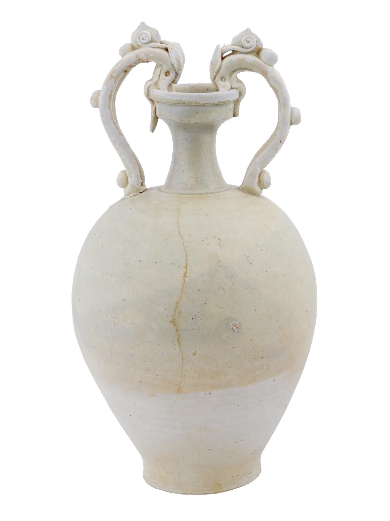 ANCIENT CHINESE TANG STRAW GLAZED STONEWARE AMPHORA (1 of 10)