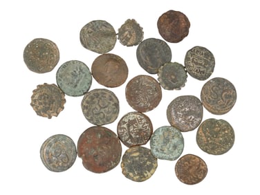 COLLECTION OF ANCIENT GRECO ROMAN BRONZE COINS