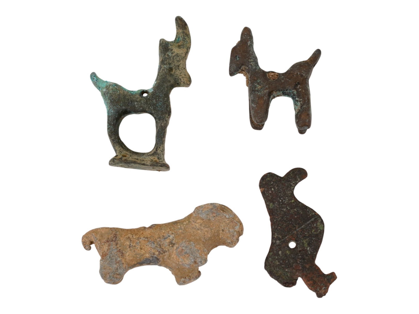 LOT OF ANCIENT ROMAN BRONZE AND LEAD ANIMAL FIGURINES (1 of 5)