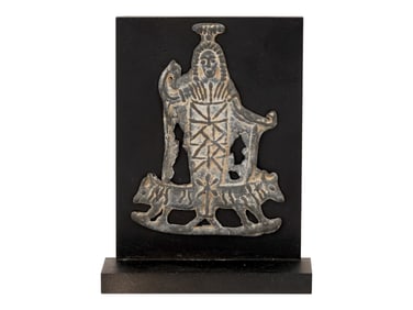 ANCIENT ROMAN VOTIVE JUPITER HELIOPOLITANUS W STAND