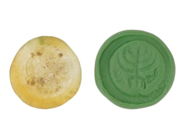 ANCIENT ROMAN EMPIRE GLASS MENORAH MEDALLION