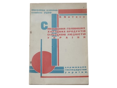 VINTAGE UKRAINIAN SOVIET BOOK CONSUMPTION OF FOODS 1930