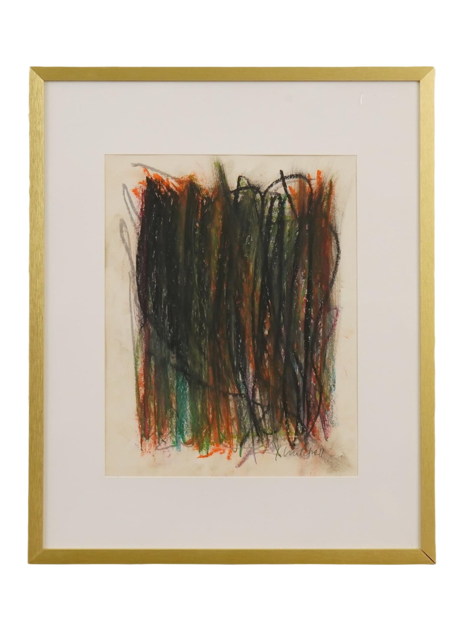 SIGNED JOAN MITCHELL AMERICAN OIL PASTEL PAINTING (1 of 4)