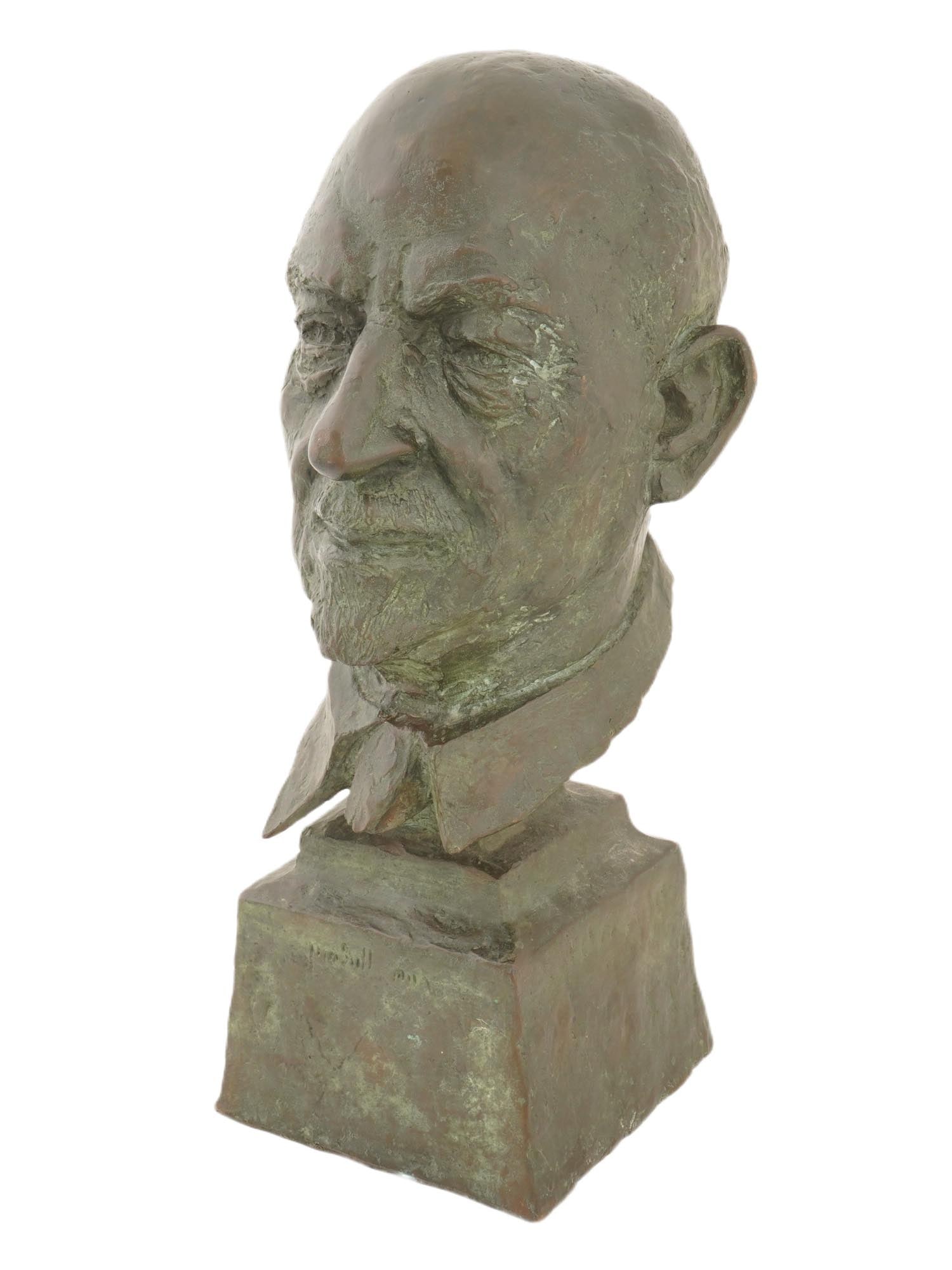 LARGE WISEMAN PRESIDENT BRONZE BUST AFTER CHAIM GROSS (1 of 8)