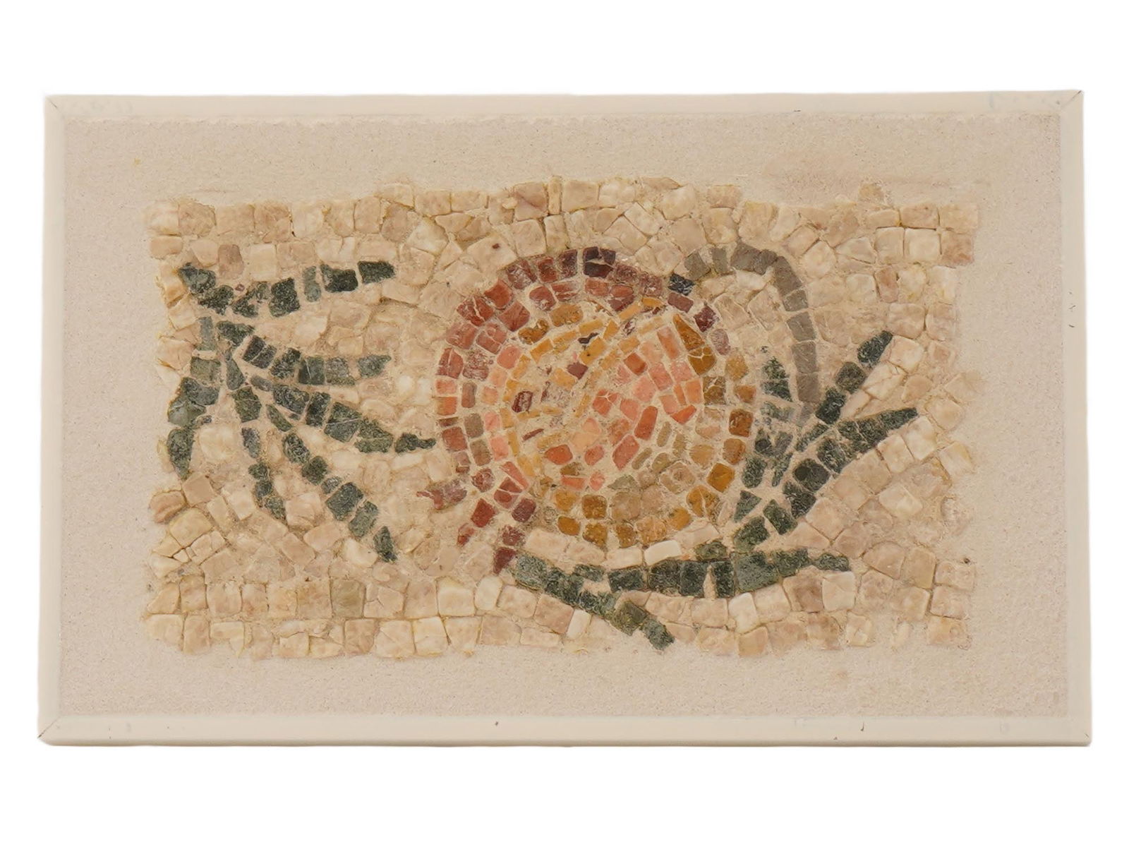 ANCIENT ROMAN MOSAIC FRAGMENT POMEGRANATE (1 of 3)