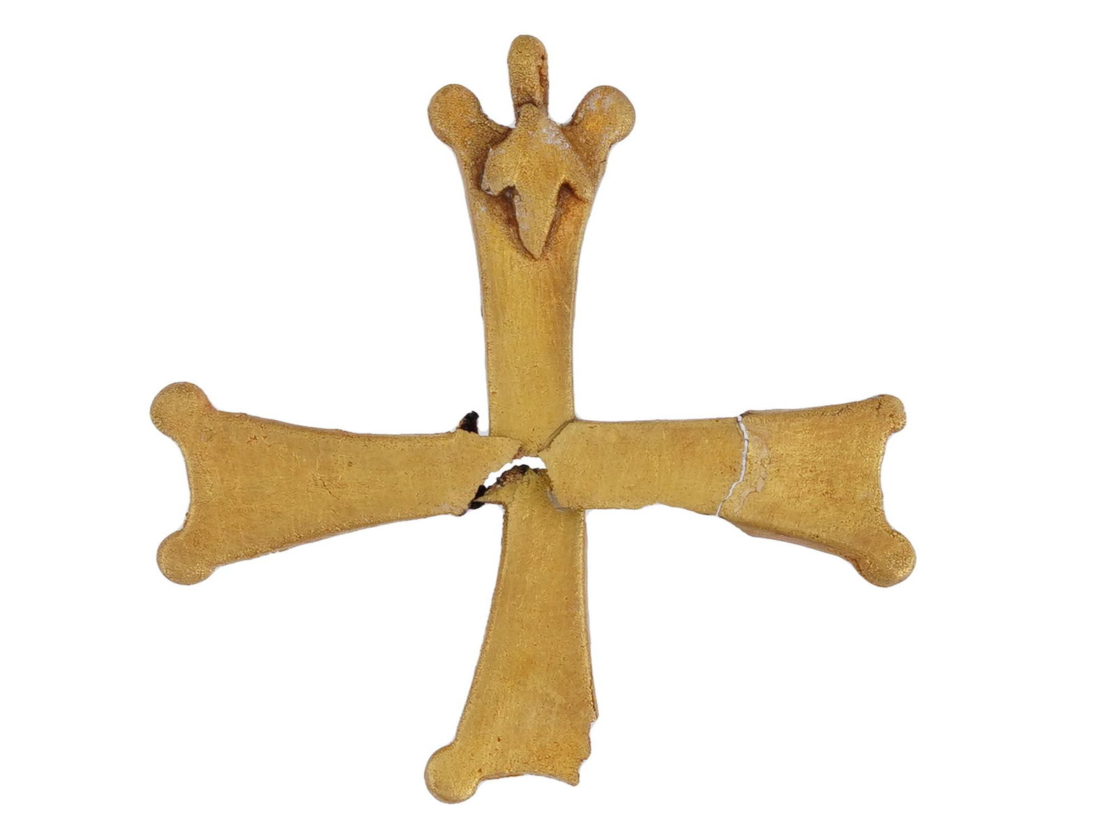 ANCIENT BYZANTINE FRAGMENTS OF GOLD CROSS 400 TO 700AD (1 of 3)