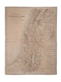 ANTIQUE TURKEY IN ASIA BIBLICAL REGIONS HOLY LAND MAP