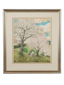 AMERICAN LITHOGRAPH ALONE TOGETHER BY MEL HUNTER 1977