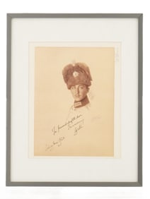 ANTIQUE GERMAN OFFICER PORTRAIT OFFSET PRINT 1920