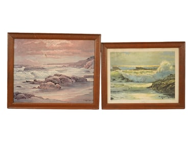ROBERT WOOD AMERICAN SEASCAPE PRINTS ON CANVAS