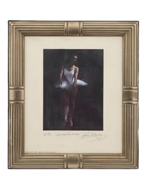 PHOTO PRINT GOLDEN SLIPPERS BALLERINA SIGNED 1997