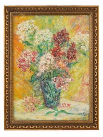 VTG IMPRESSIONIST FLORAL STILL LIFE OIL PAINTING
