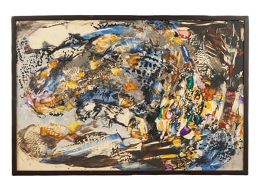 ABSTRACT EXPRESSIONIST PAINTING BY KENNETH SHOPEN 1958