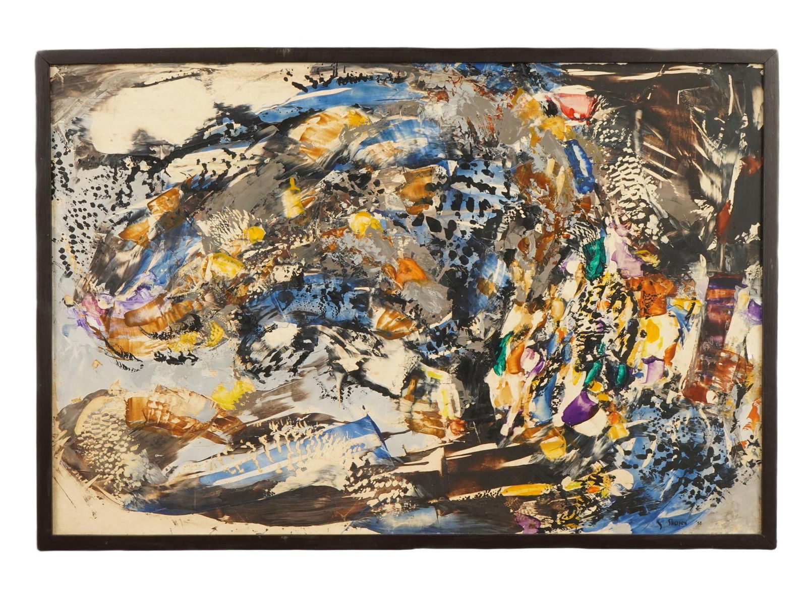 ABSTRACT EXPRESSIONIST PAINTING BY KENNETH SHOPEN 1958 (1 of 6)