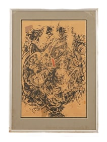 VINTAGE MIXED MEDIA ABSTRACT COLLAGE ARTWORK