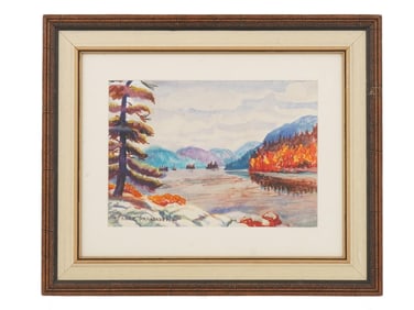 CANADIAN WATERCOLOR PAINTING SIGNED FRANK PANABAKER