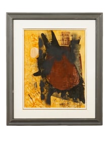 CANADIAN ABSTRACT PAINTING SIGNED PAUL BORDUAS