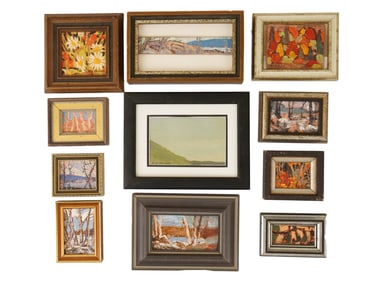 CANADIAN OIL MINIATURE PAINTINGS BY HERBERT S PALMER