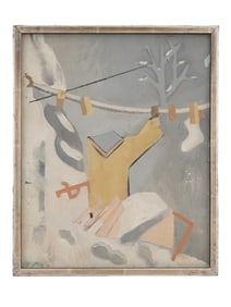 INGER JOHANNE GRYTTING NORWEGIAN WINTER OIL PAINTING