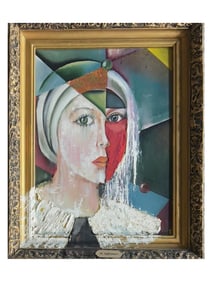 RUSSIAN OIL MIXED MEDIA PAINTING BY NIKAS SAFRONOV