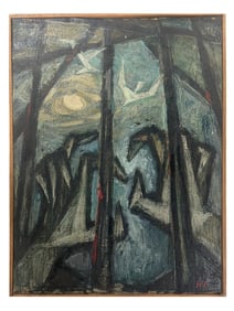 ATTR NATALIA GONCHAROVA RUSSIAN OIL PAINTING