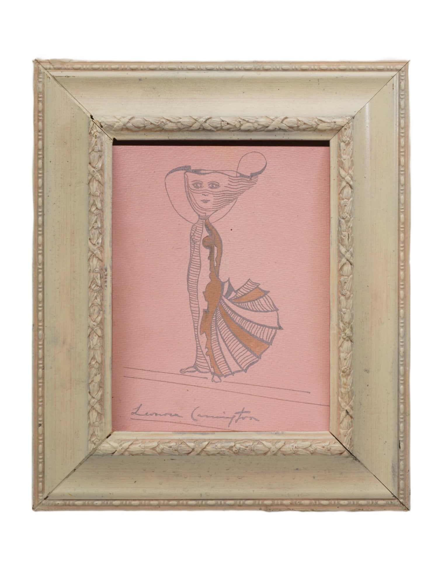 ATTR L CARRINGTON MEXICAN SURREALIST PAINTING W DOC (1 of 5)