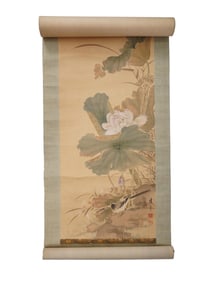 CHINESE HANGING SCROLL PAINTING OF A BIRD