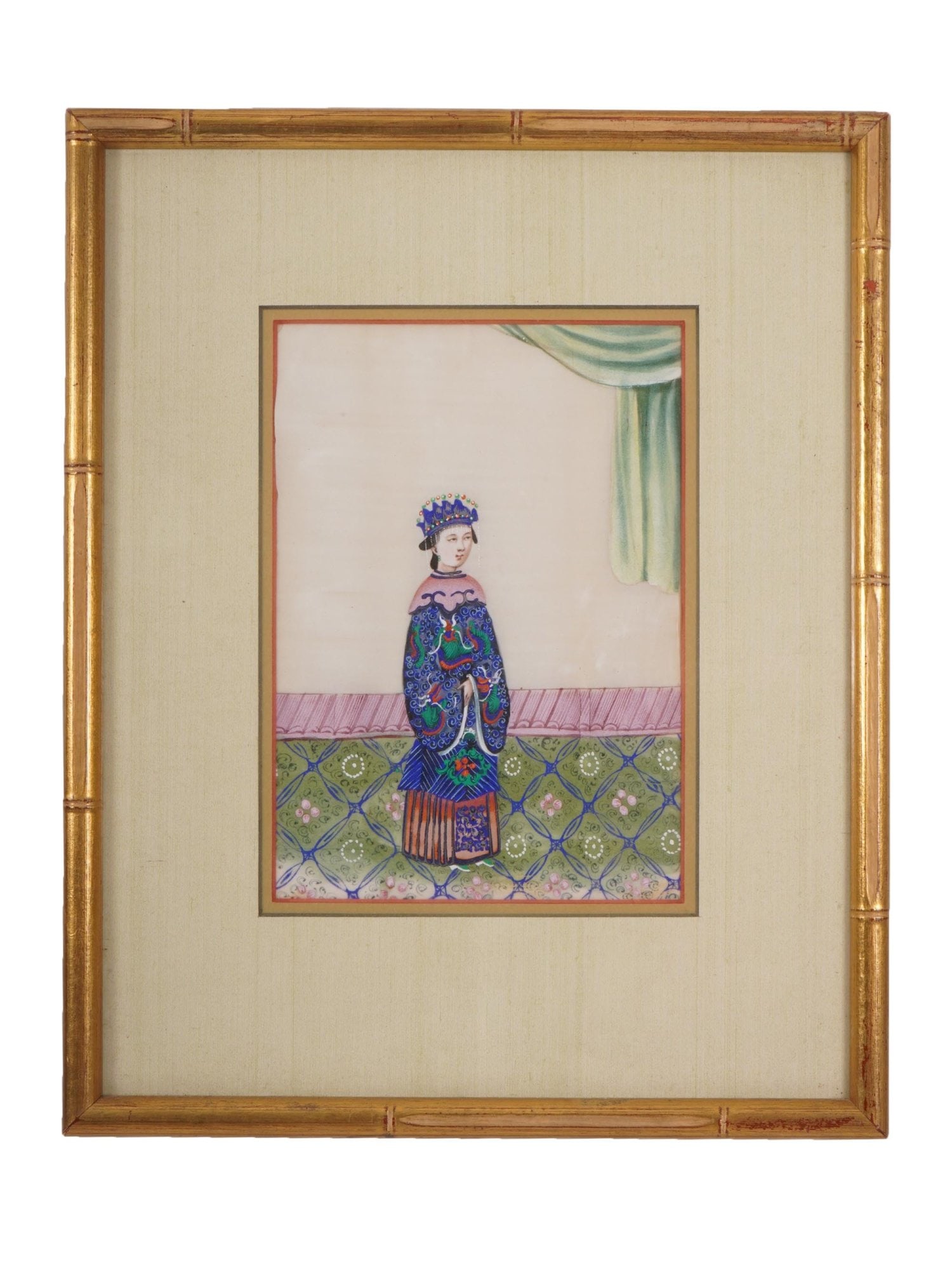 ANTIQUE CHINESE QING DYNASTY EXPORT PITH PAINTING (1 of 4)