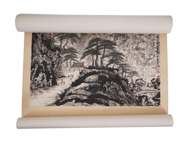 CHINESE HANGING SCROLL PAINTING MOUNTAIN LANDSCAPE