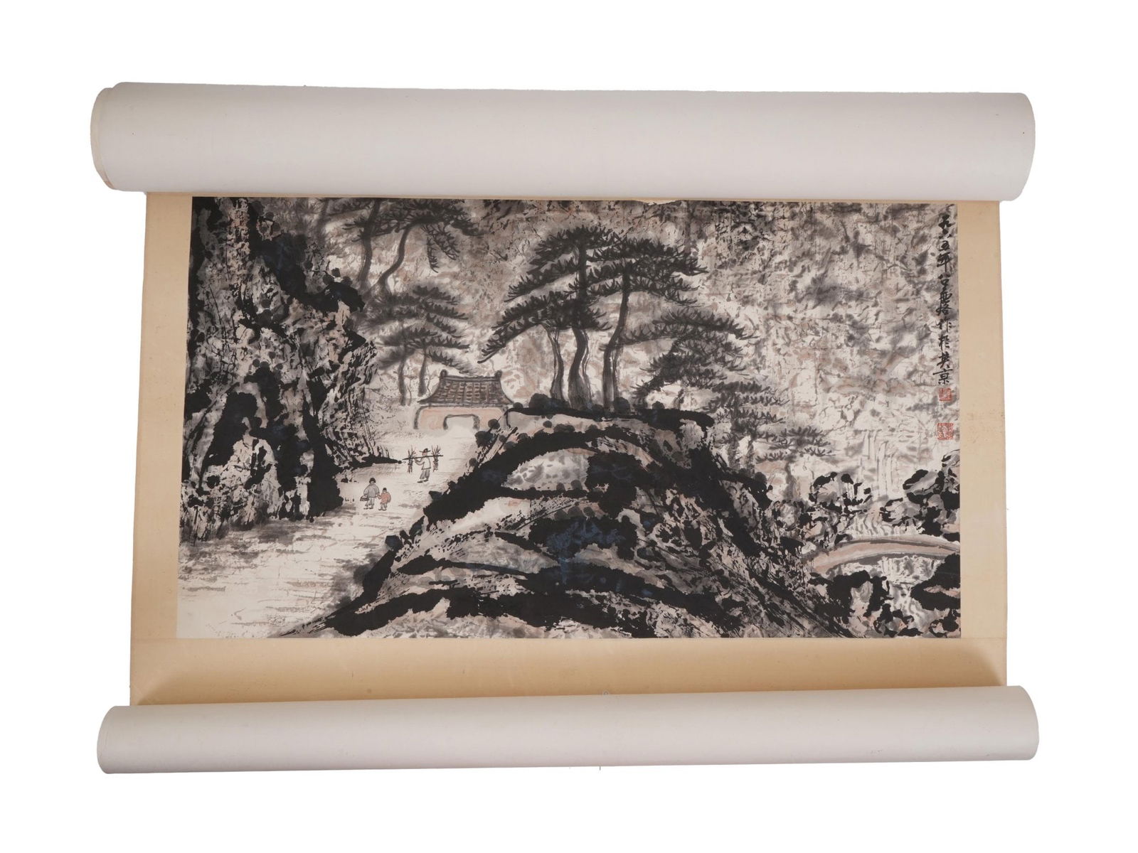 CHINESE HANGING SCROLL PAINTING MOUNTAIN LANDSCAPE (1 of 7)