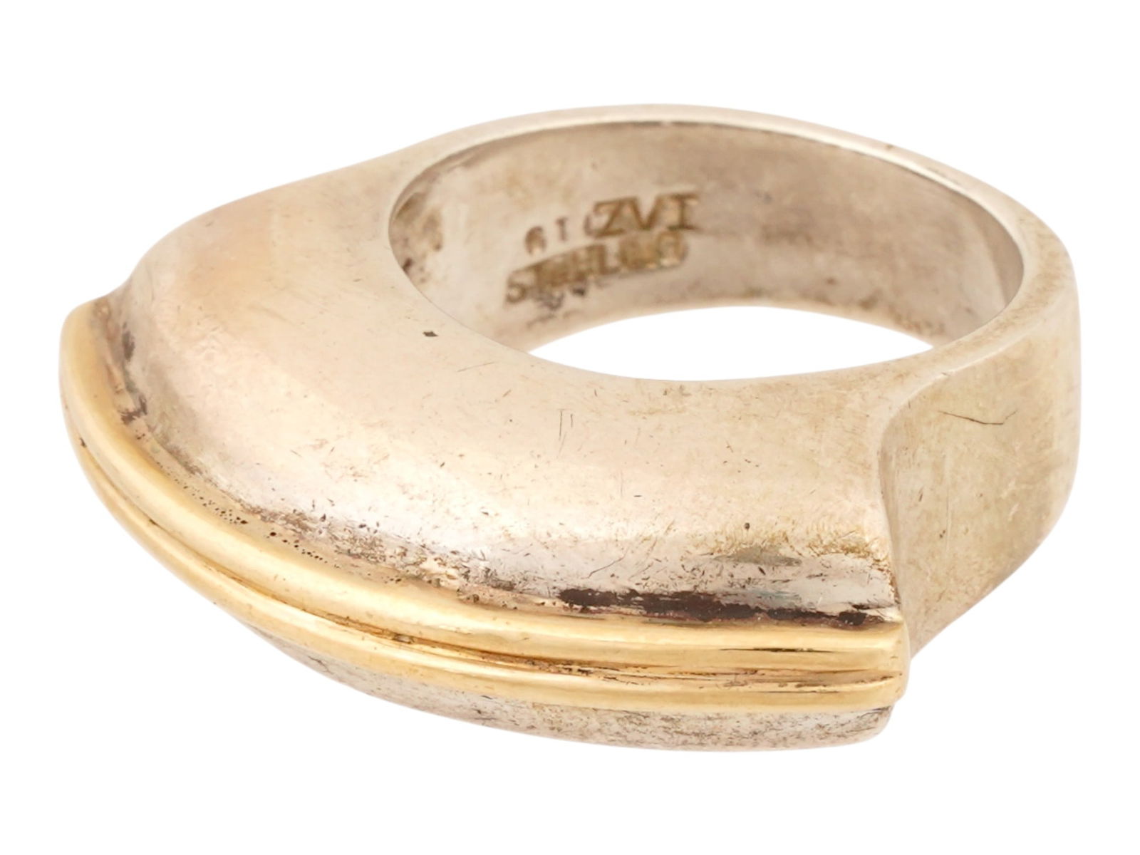 ART DECO 14K GOLD AND STERLING SILVER JEWELRY RING (1 of 8)