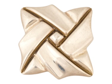 VINTAGE MEXICO TAXCO STERLING SILVER BROOCH PENDANT