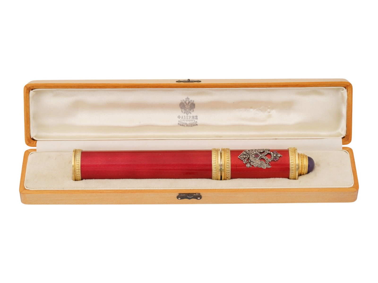 RUSSIAN SILVER ENAMEL DIAMONDS AND GEMS CIGAR CASE (1 of 12)