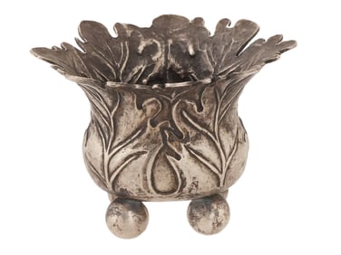 RUSSIAN 84 SILVER HAND HAMMERED SALT CELLAR