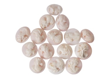 ANTIQUE VICTORIAN HAND CARVED SHELL CAMEO COLLECTION