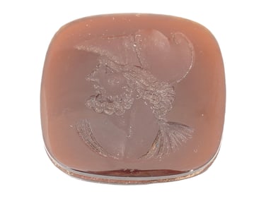 ROMAN MANNER WARRIOR PORTRAIT CARVED STONE INTAGLIO
