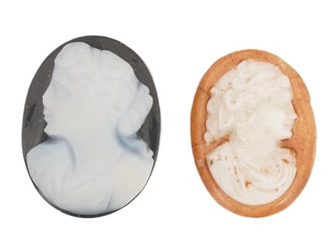 ANTIQUE VINTAGE CARVED CAMEOS FEMALE PORTRAITS
