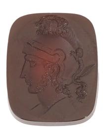 ANTIQUE CARNELIAN MALE PORTRAIT CAMEO
