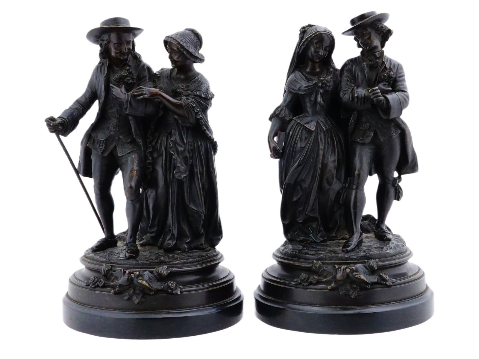 LOT OF BRONZE SCULPTURES BY EUGENIE DUCHOISELLE (1 of 9)