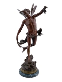 HENRI GIRAUD FRENCH BRONZE SCULPTURE OF CUPID
