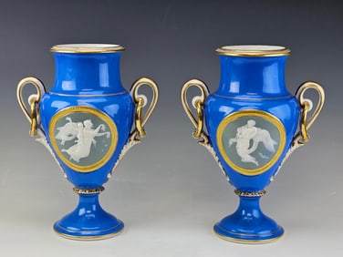 19 CEN FRENCH LIMOGES HENRI ARDANT PORCELAIN VASES