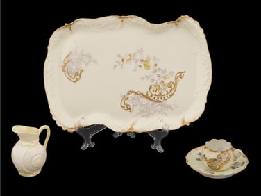 LOT OF FRENCH LIMOGES BELLEEK IRELAND PORCELAIN WARES