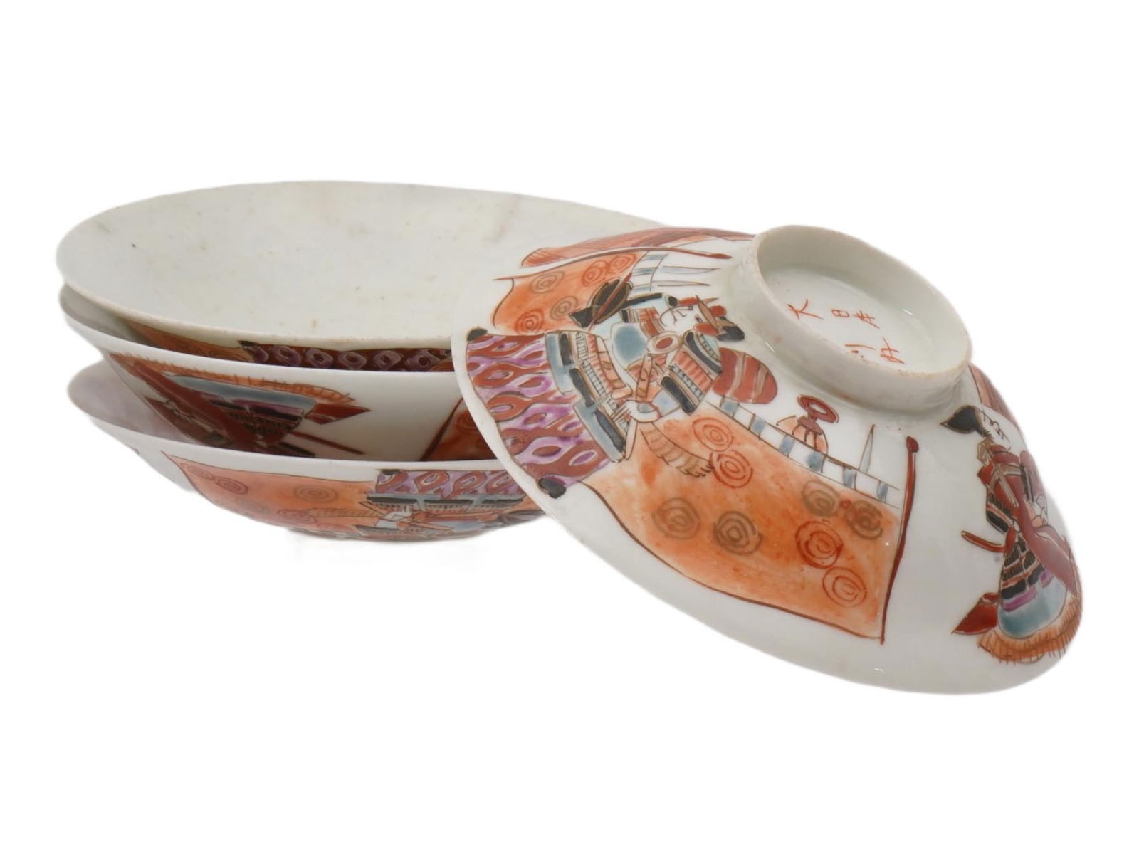 ANTIQUE JAPANESE HICHOZAN FUKAGAWA PORCELAIN BOWLS (1 of 4)