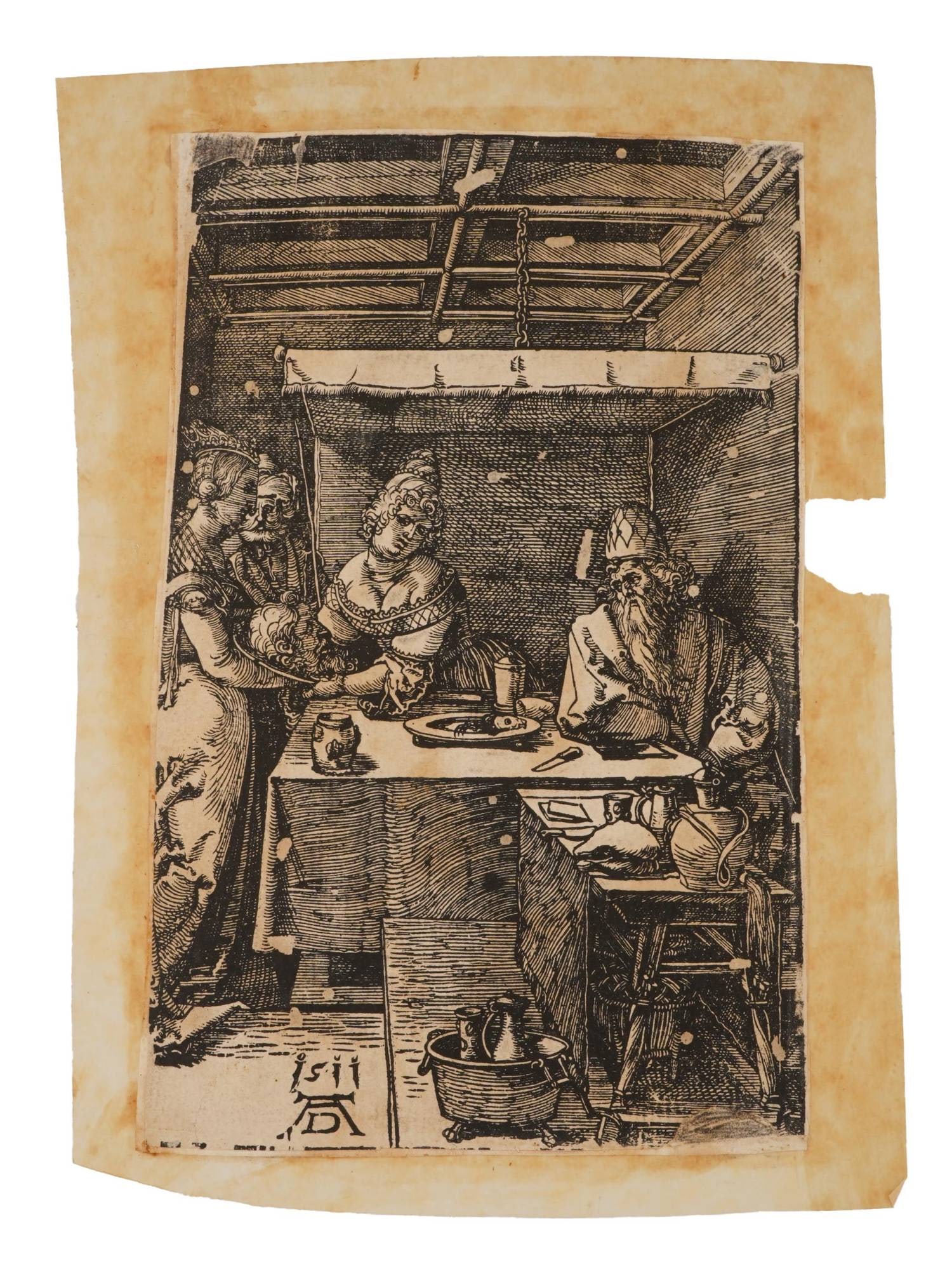 ANTIQUE ENGRAVING AFTER WOODCUT BY ALBRECHT DURER (1 of 3)