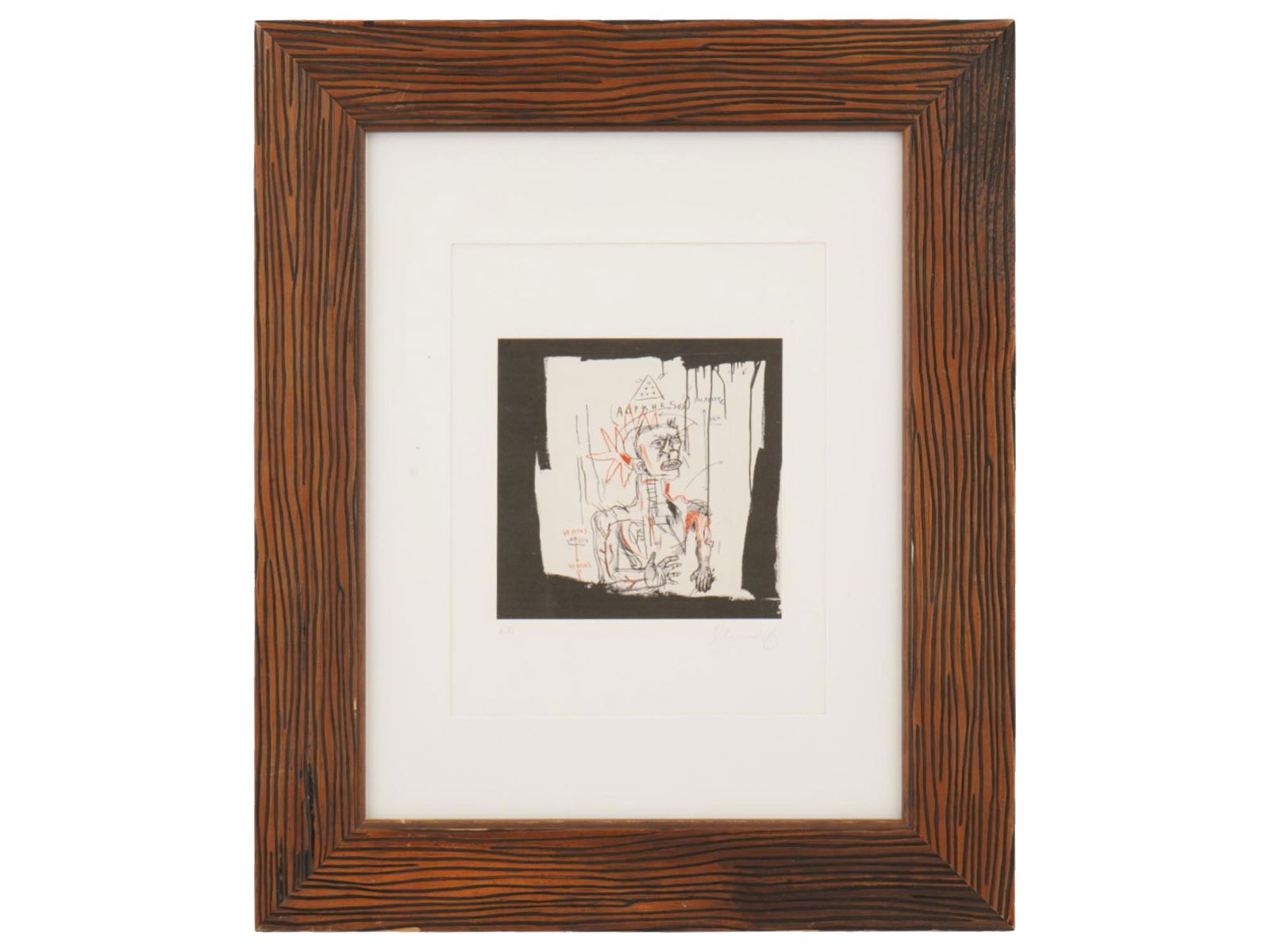 ETCHING AFTER JEAN MICHEL BASQUIATS BOXER REBELLION (1 of 4)