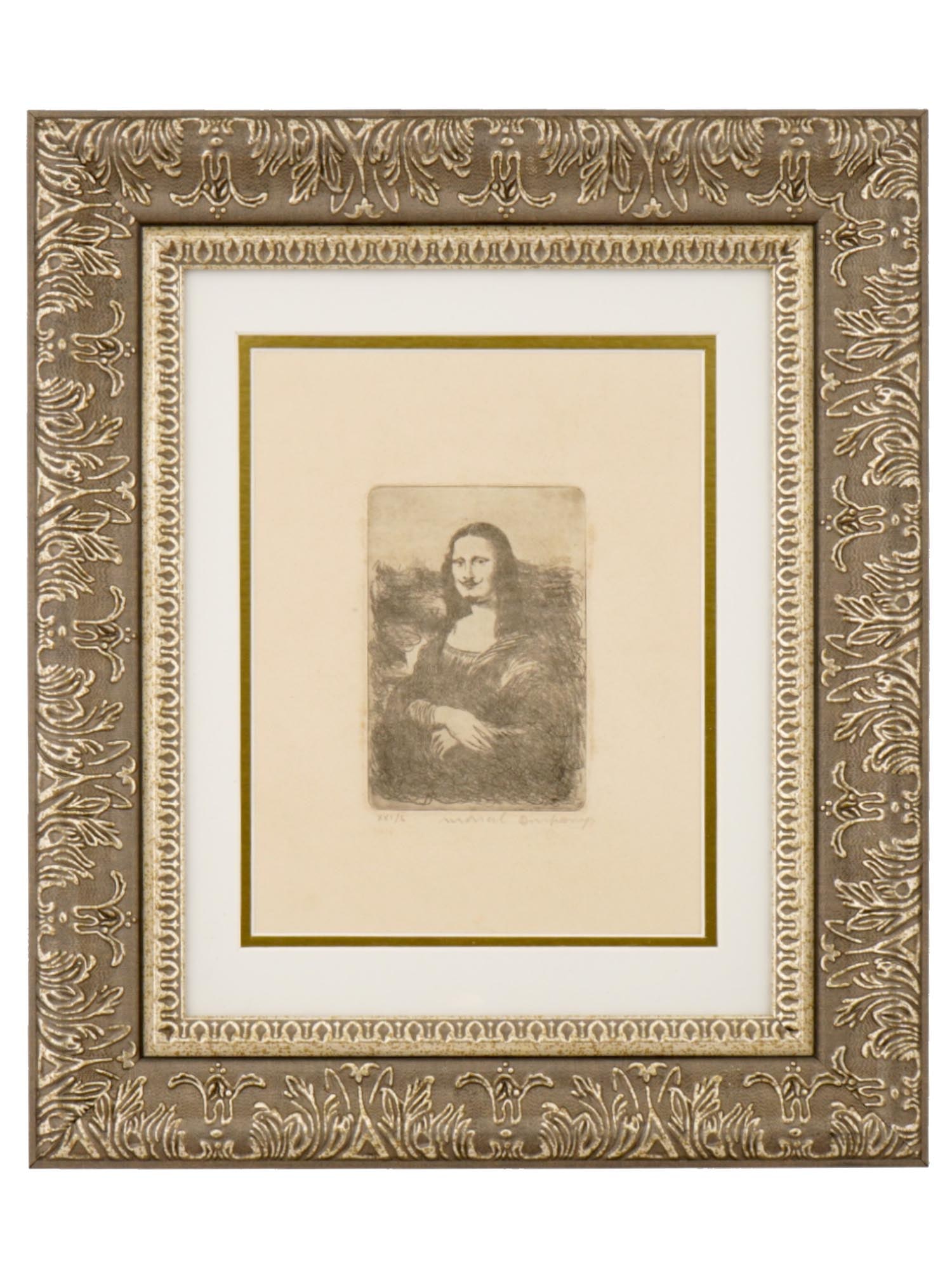 ETCHING AFTER MARCEL DUCHAMPS L.H.O.O.Q. 1919 MONA LISA (1 of 4)