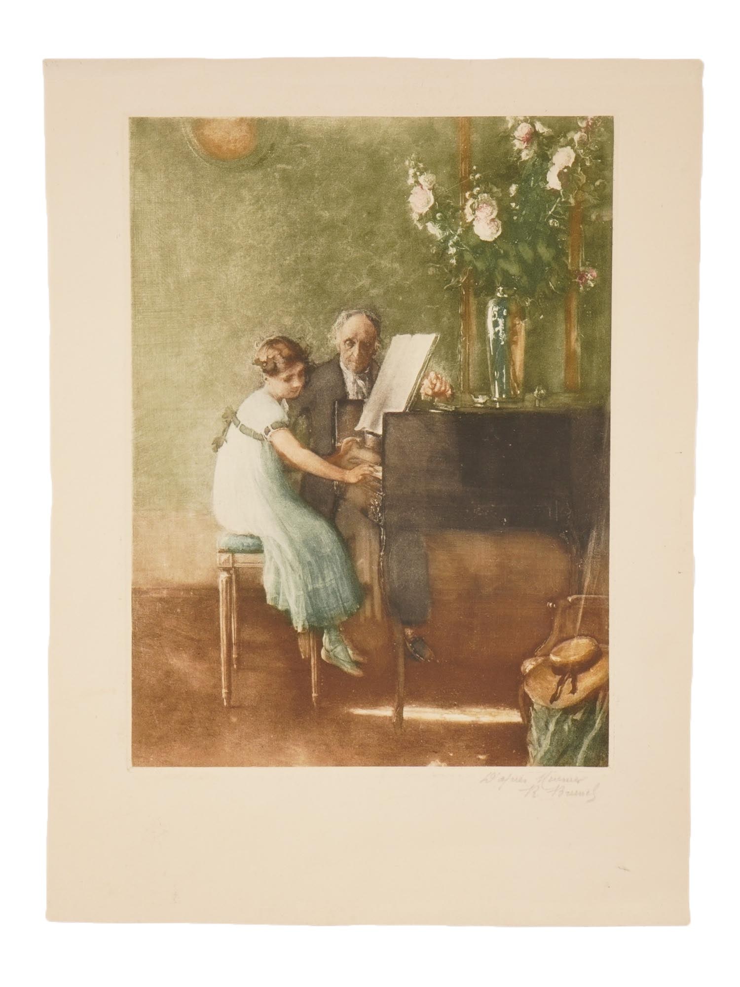 FRENCH ETCHING AFTER JULES ALEXIS MUENIER SIGNED (1 of 4)