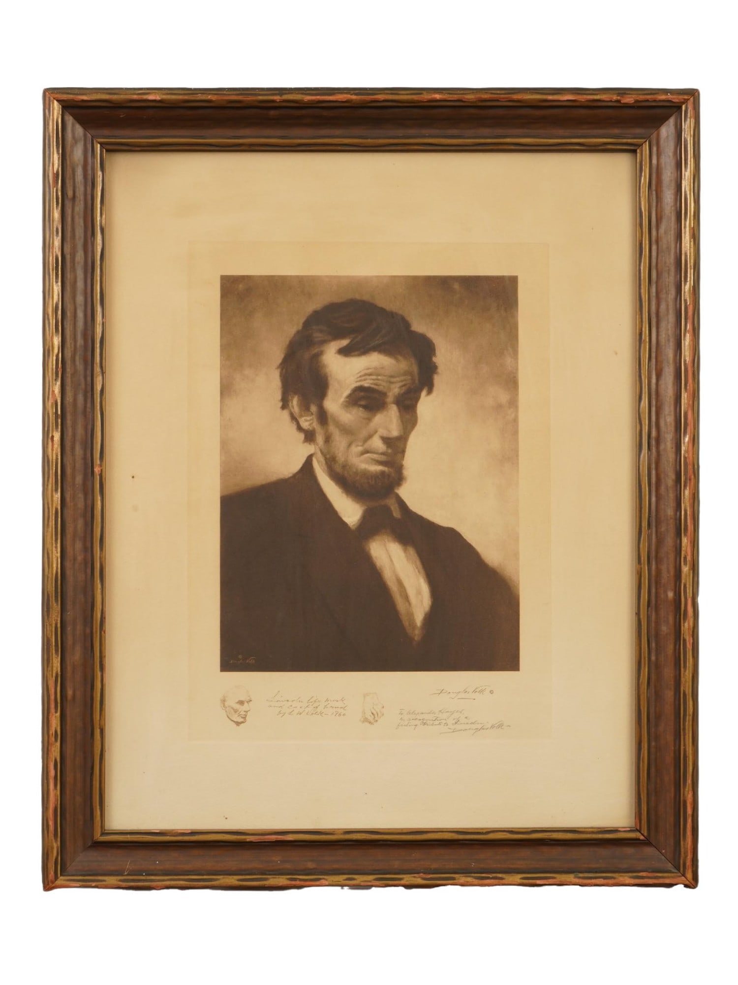 DOGLAS VOLK PORTRAIT OF ABRAHAM LINCOLN LITHOGRAPH (1 of 5)