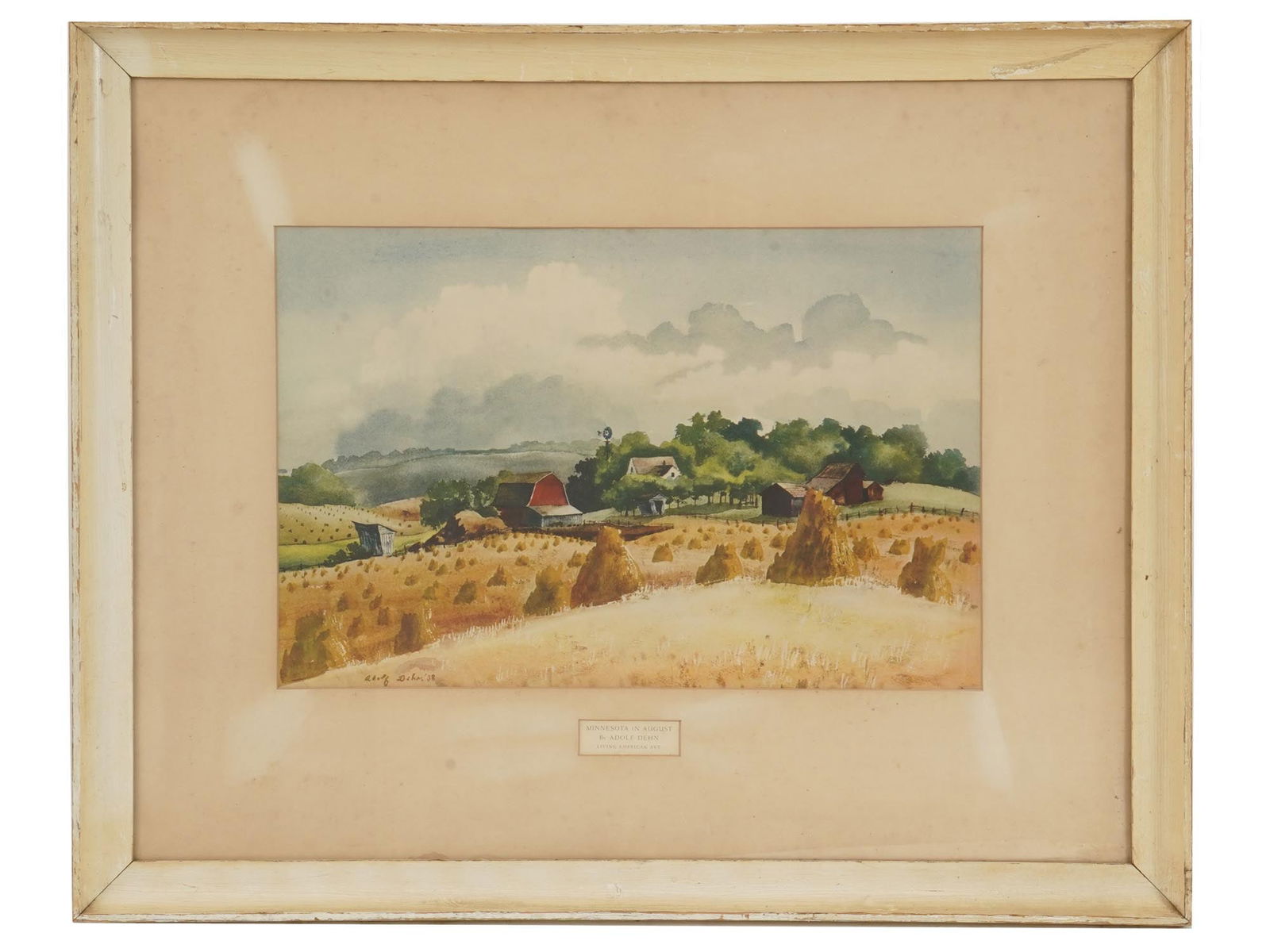 AMERICAN RURAL SCENE COLOR PRINT AFTER ADOLF DEHN (1 of 9)
