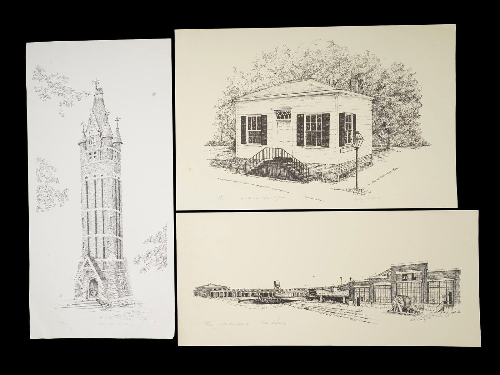 LOT OF AMERICAN LITHOGRAPHS BY BETTY SEDBERRY SIGNED (1 of 9)